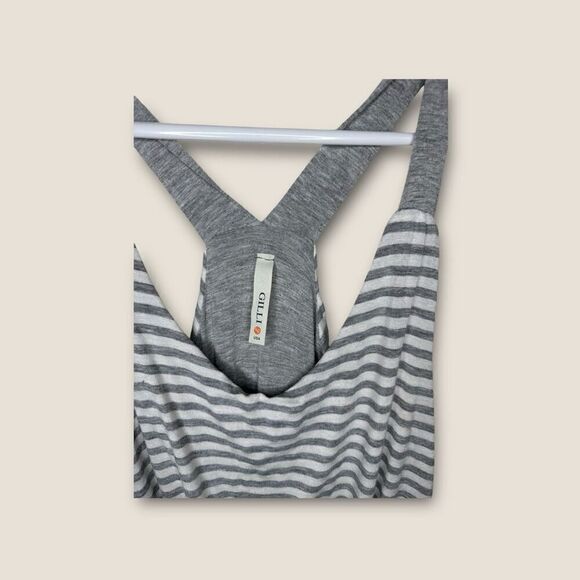 Gilli Full Length Maxi Dress Gray/White Size Small Long Beachy - Picture 4 of 5